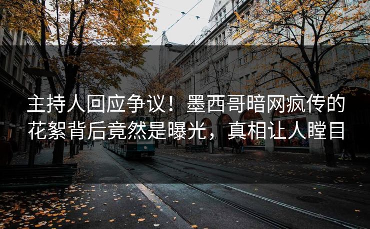 主持人回应争议！墨西哥暗网疯传的花絮背后竟然是曝光，真相让人瞠目